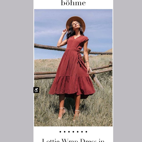 Bohme Rust Midi Dress - Picture 11 of 12